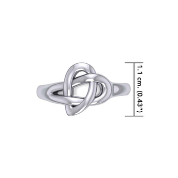 Peter Stone Jewelry Sterling Silver Celtic Heart Ring - Timeless Elegance and Symbolic Beauty for Your Fingers TRI2418 - Jewelry